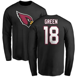 Men's A.J. Green Arizona Cardinals Name & Number Logo Long Sleeve T-Shirt - Black