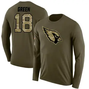 Men's A.J. Green Arizona Cardinals Salute to Service Sideline Olive Legend Long Sleeve T-Shirt
