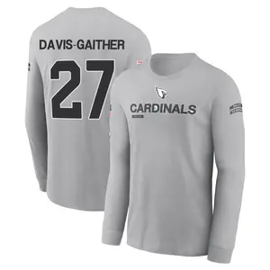 Men's Akeem Davis-Gaither Arizona Cardinals Gray 2024 Salute to Service Long Sleeve T-Shirt