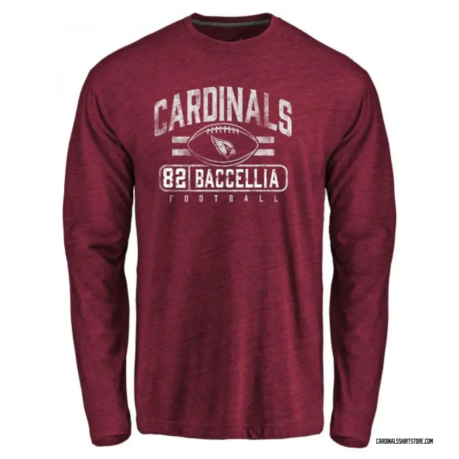 Men's Andre Baccellia Arizona Cardinals Flanker Tri-Blend Long Sleeve T-Shirt - Garnet