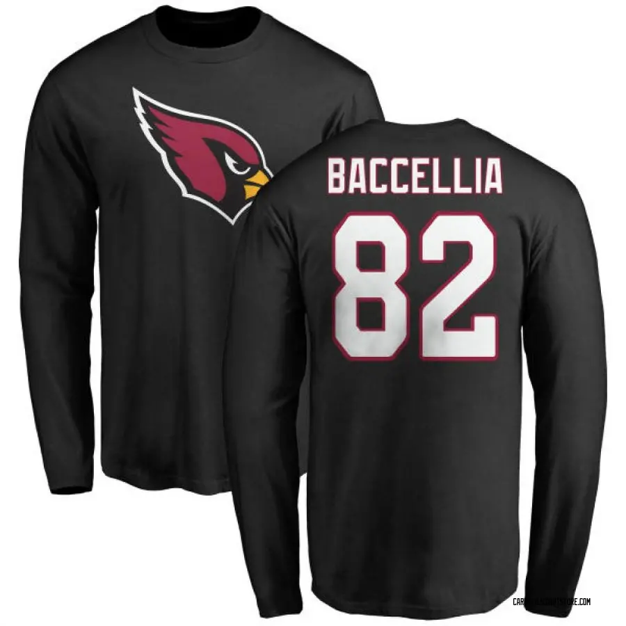 Men's Andre Baccellia Arizona Cardinals Name & Number Logo Long Sleeve T-Shirt - Black