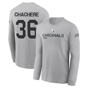 Men's Andre Chachere Arizona Cardinals Gray 2024 Salute to Service Long Sleeve T-Shirt
