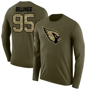 Men's Andrew Billings Arizona Cardinals Salute to Service Sideline Olive Legend Long Sleeve T-Shirt