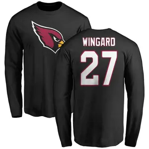 Men's Andrew Wingard Arizona Cardinals Name & Number Logo Long Sleeve T-Shirt - Black