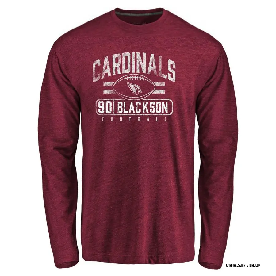 Men's Angelo Blackson Arizona Cardinals Flanker Tri-Blend Long Sleeve T-Shirt - Garnet