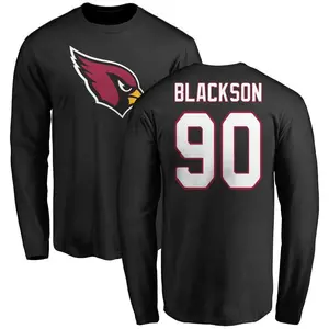 Men's Angelo Blackson Arizona Cardinals Name & Number Logo Long Sleeve T-Shirt - Black