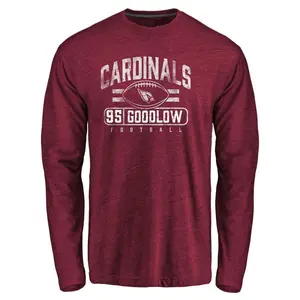 Men's Anthony Goodlow Arizona Cardinals Flanker Tri-Blend Long Sleeve T-Shirt - Garnet