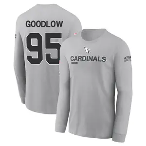 Men's Anthony Goodlow Arizona Cardinals Gray 2024 Salute to Service Long Sleeve T-Shirt