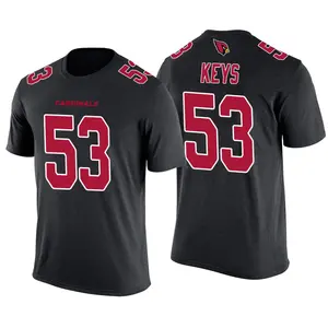 Men's Austin Keys Arizona Cardinals Black Color Rush Legend T-Shirt