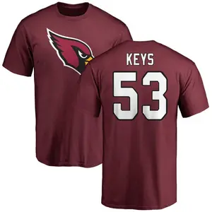 Men's Austin Keys Arizona Cardinals Name & Number Logo T-Shirt - Maroon