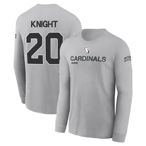 Men's Bam Knight Arizona Cardinals Gray 2024 Salute to Service Long Sleeve T-Shirt