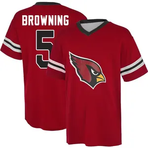 Men's Baron Browning Arizona Cardinals Red Name & Number Game Day V-Neck T-Shirt