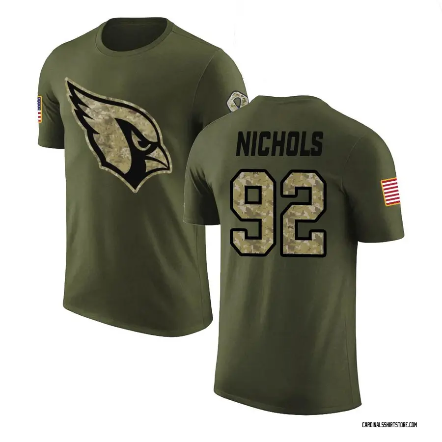 Men's Bilal Nichols Arizona Cardinals Olive Salute to Service Legend T-Shirt