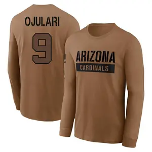 Men's BJ Ojulari Arizona Cardinals Brown 2023 Salute To Service Long Sleeve T-Shirt