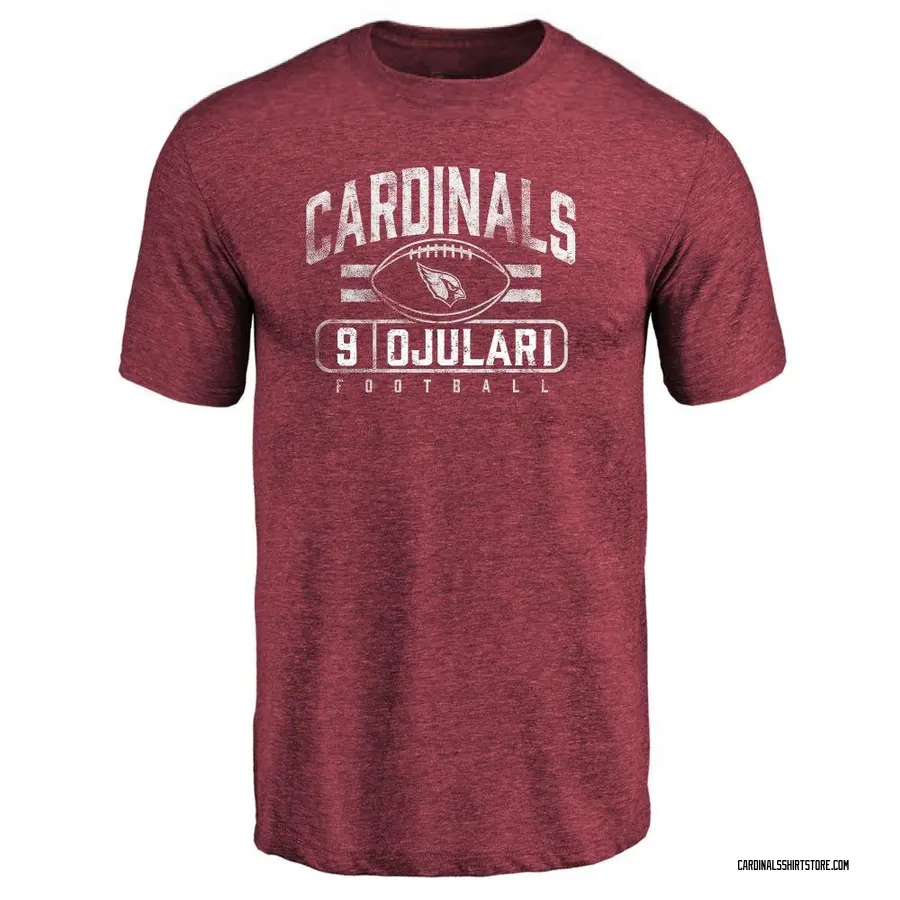 Men's BJ Ojulari Arizona Cardinals Flanker Tri-Blend T-Shirt - Maroon