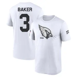 Men's Budda Baker Arizona Cardinals White 2024 Salute to Service Legend Performance T-Shirt
