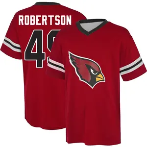 Men's Cameron Robertson Arizona Cardinals Red Name & Number Game Day V-Neck T-Shirt