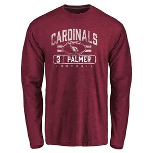 Men's Carson Palmer Arizona Cardinals Flanker Tri-Blend Long Sleeve T-Shirt - Garnet