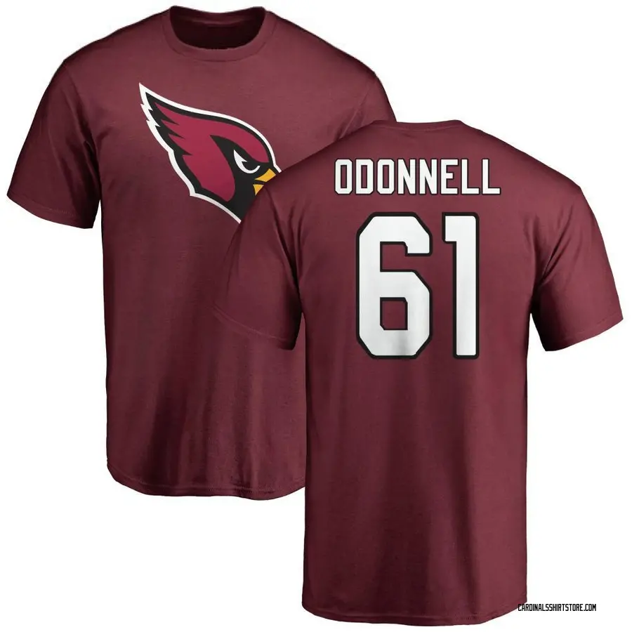 Men's Carter O'Donnell Arizona Cardinals Name & Number Logo T-Shirt - Maroon