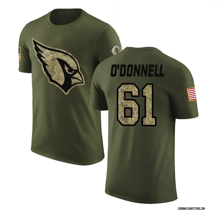 Men's Carter O'Donnell Arizona Cardinals Olive Salute to Service Legend T-Shirt