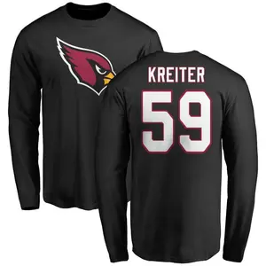 Men's Casey Kreiter Arizona Cardinals Name & Number Logo Long Sleeve T-Shirt - Black