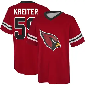 Men's Casey Kreiter Arizona Cardinals Red Name & Number Game Day V-Neck T-Shirt