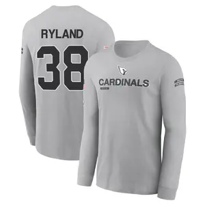 Men's Chad Ryland Arizona Cardinals Gray 2024 Salute to Service Long Sleeve T-Shirt