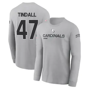 Men's Channing Tindall Arizona Cardinals Gray 2024 Salute to Service Long Sleeve T-Shirt