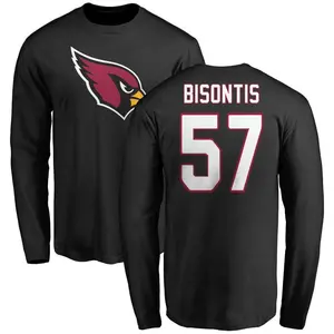 Men's Chase Bisontis Arizona Cardinals Name & Number Logo Long Sleeve T-Shirt - Black