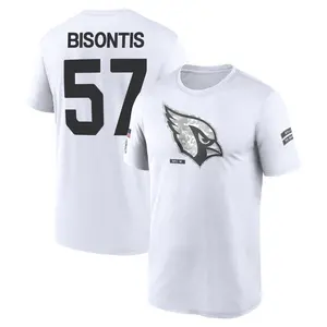 Men's Chase Bisontis Arizona Cardinals White 2024 Salute to Service Legend Performance T-Shirt