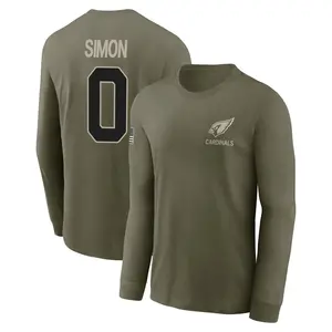 Men's Cody Simon Arizona Cardinals Olive 2025 Salute to Service Sideline Long Sleeve T-Shirt