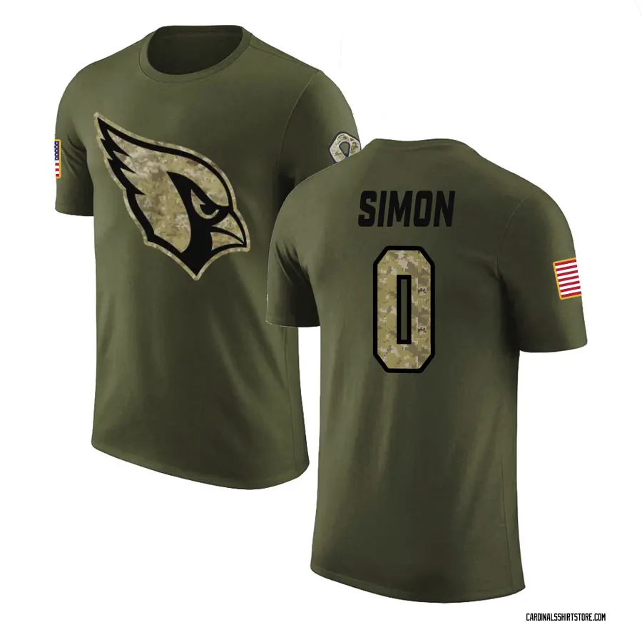 Men's Cody Simon Arizona Cardinals Olive Salute to Service Legend T-Shirt