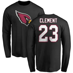 Men's Corey Clement Arizona Cardinals Name & Number Logo Long Sleeve T-Shirt - Black