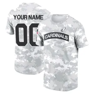 Men's Custom Arizona Cardinals Custom Arctic Camo 2024 Salute to Service Performance T-Shirt