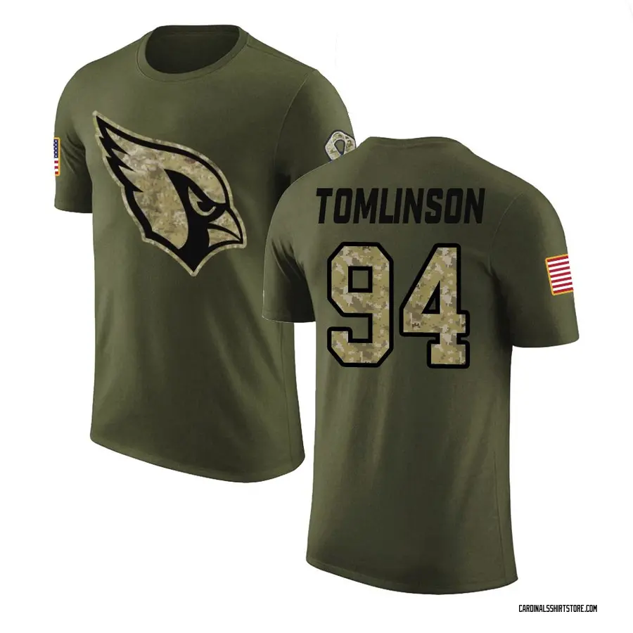 Men's Dalvin Tomlinson Arizona Cardinals Olive Salute to Service Legend T-Shirt
