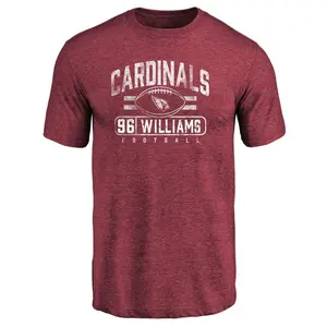 Men's Damonic Williams Arizona Cardinals Flanker Tri-Blend T-Shirt - Maroon