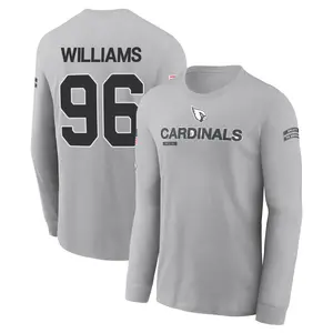 Men's Damonic Williams Arizona Cardinals Gray 2024 Salute to Service Long Sleeve T-Shirt