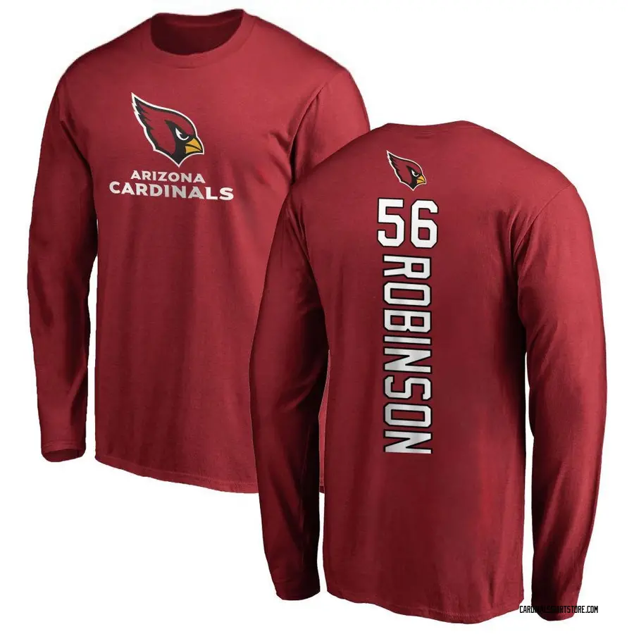 Men's Darius Robinson Arizona Cardinals Backer Long Sleeve T-Shirt - Maroon