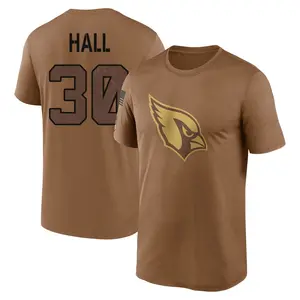 Men's Darren Hall Arizona Cardinals Brown 2023 Salute To Service Legend Performance T-Shirt
