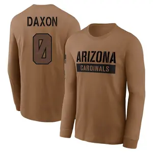 Men's Denzel Daxon Arizona Cardinals Brown 2023 Salute To Service Long Sleeve T-Shirt