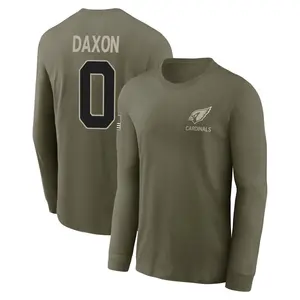 Men's Denzel Daxon Arizona Cardinals Olive 2025 Salute to Service Sideline Long Sleeve T-Shirt