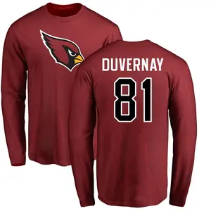 Men's Devin Duvernay Arizona Cardinals Name & Number Logo Long Sleeve T-Shirt - Maroon