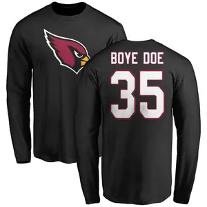 Men's Ekow Boye-Doe Arizona Cardinals Name & Number Logo Long Sleeve T-Shirt - Black