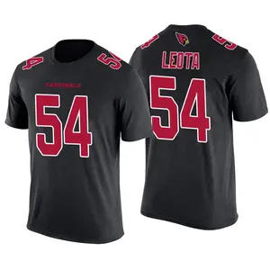 Men's Eku Leota Arizona Cardinals Black Color Rush Legend T-Shirt