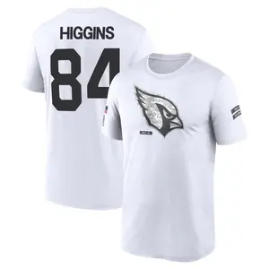 Men's Elijah Higgins Arizona Cardinals White 2024 Salute to Service Legend Performance T-Shirt