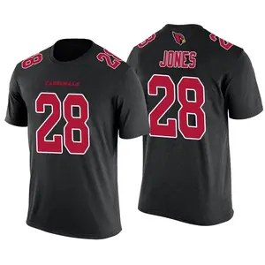 Men's Elijah Jones Arizona Cardinals Black Color Rush Legend T-Shirt