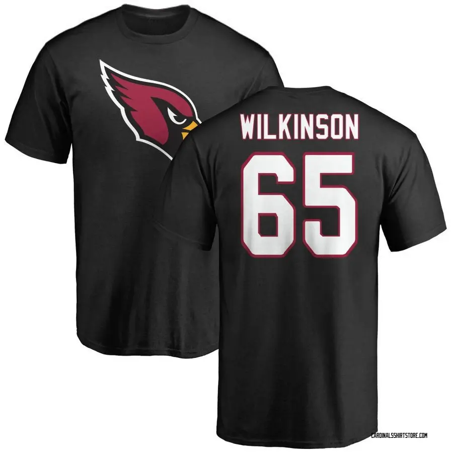 Men's Elijah Wilkinson Arizona Cardinals Name & Number Logo T-Shirt - Black