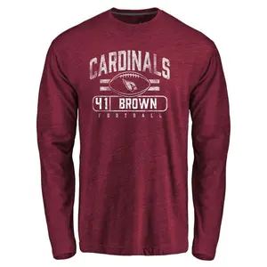 Men's Elliott Brown Arizona Cardinals Flanker Tri-Blend Long Sleeve T-Shirt - Garnet