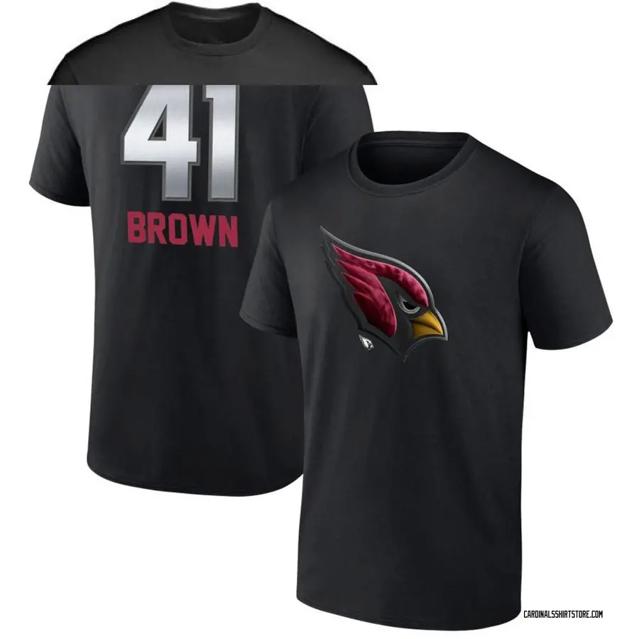 Men's Elliott Brown Arizona Cardinals Midnight Mascot T-Shirt - Black