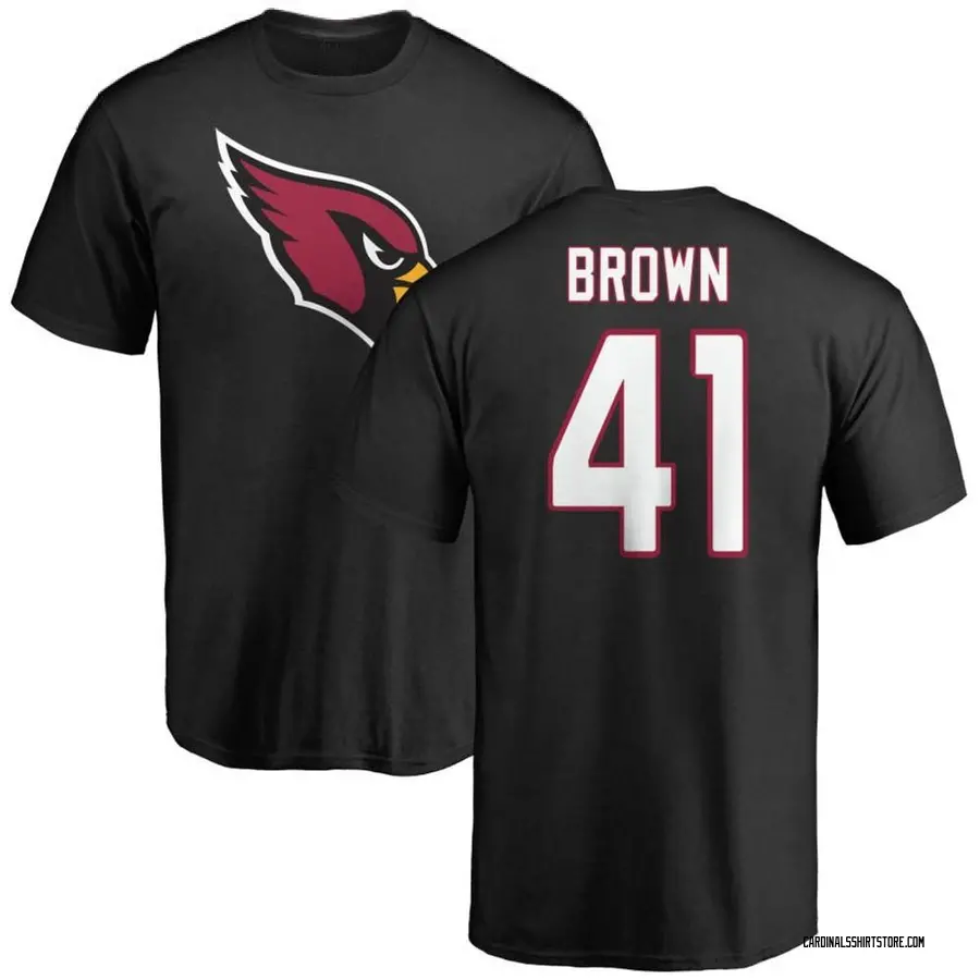 Men's Elliott Brown Arizona Cardinals Name & Number Logo T-Shirt - Black